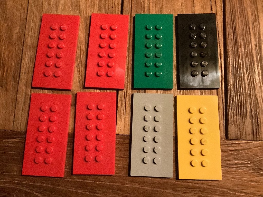LEGO plate 4 x 8 with Studs in Center 8st / 372-8, Ophalen of Verzenden, Zo goed als nieuw, Losse stenen, Lego