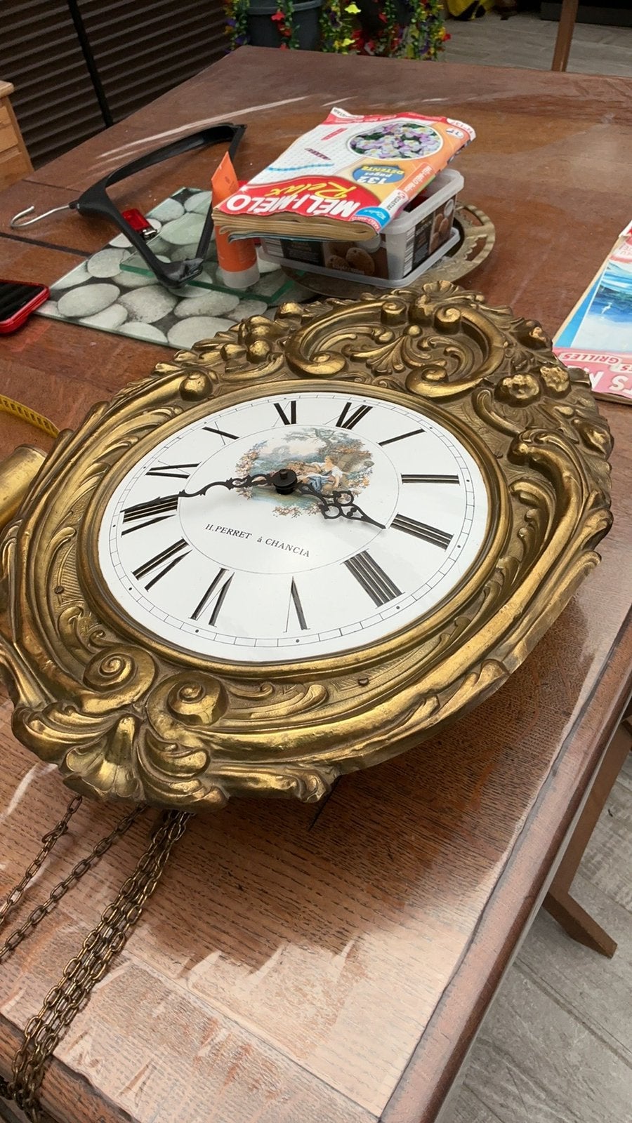 À vendre horloge avec poids et balancier, Enlèvement