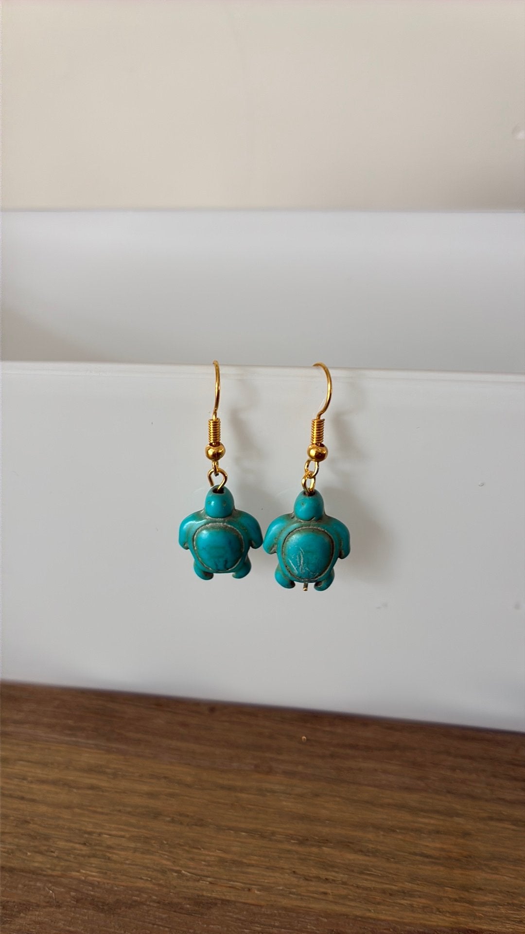 Boucles d'oreilles Turtle, Neuf, Or, Enlèvement, Pendantes
