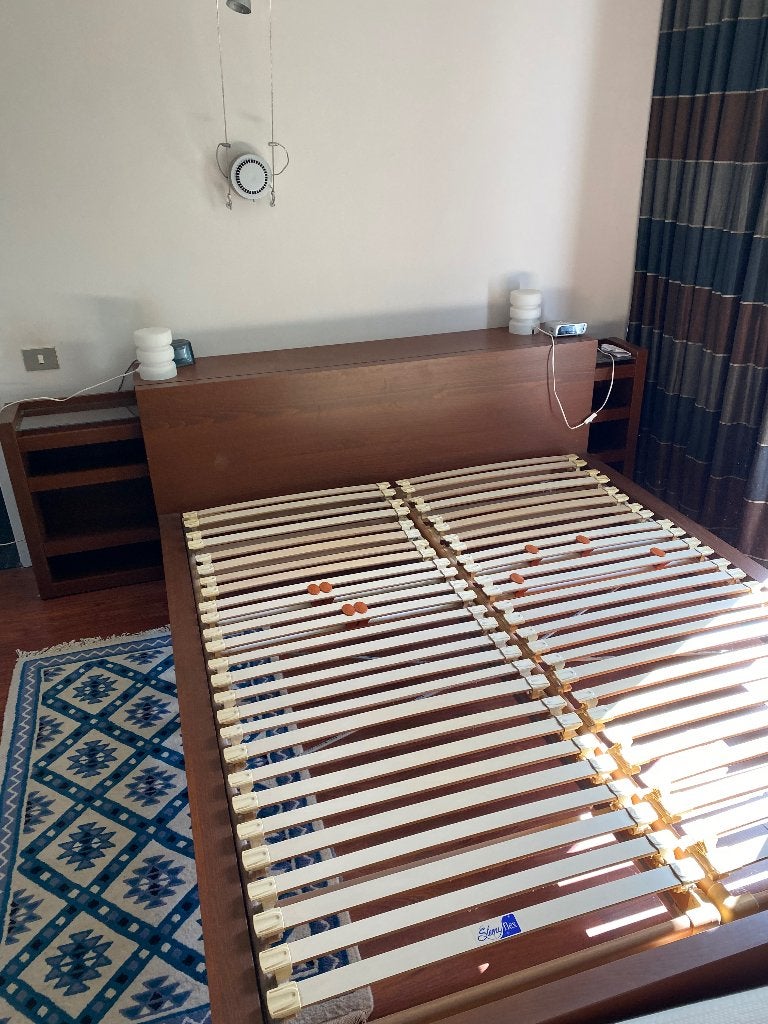 IKEA 2 persoons bed, Huis en Inrichting, Slaapkamer | Bedden, Ophalen, Bruin, Tweepersoons, 200 cm