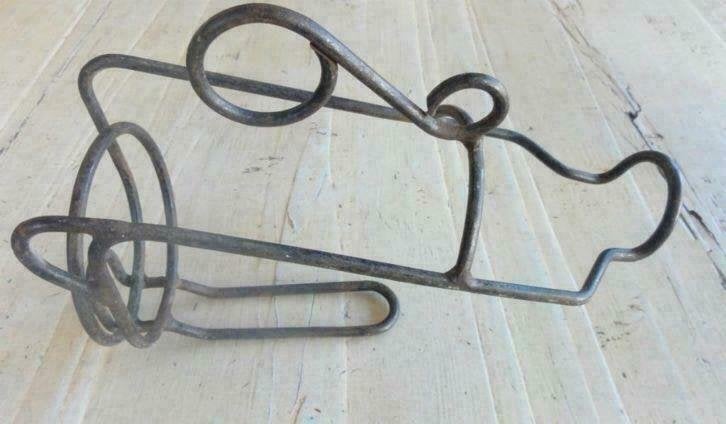 SALE Franse brocante doorleefde flessenhouder, Antiek en Kunst, Ophalen of Verzenden