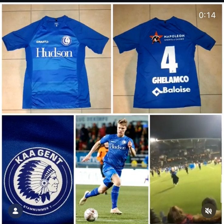 Matchworn shirt Sigurd Rosted KAA Gent, Ophalen of Verzenden, Shirt