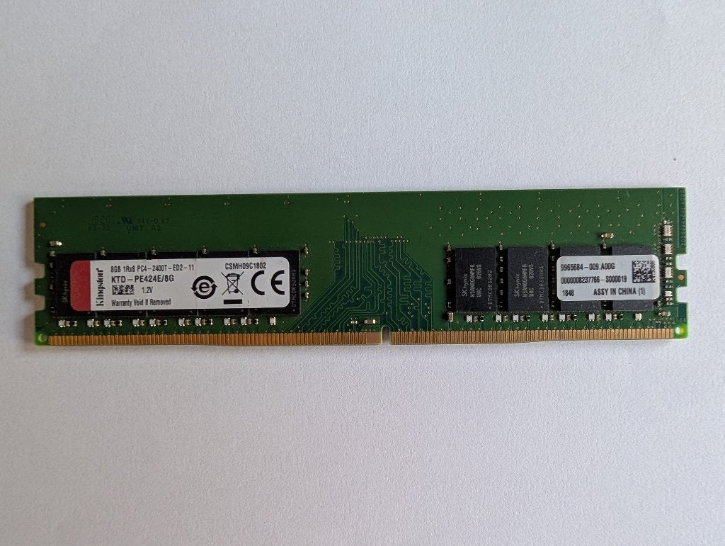 Barrette RAM Kingston 8 Go DDR4-2400 ECC UDIMM 1Rx8, Informatique & Logiciels, Enlèvement ou Envoi, DDR4, 8 GB, Utilisé