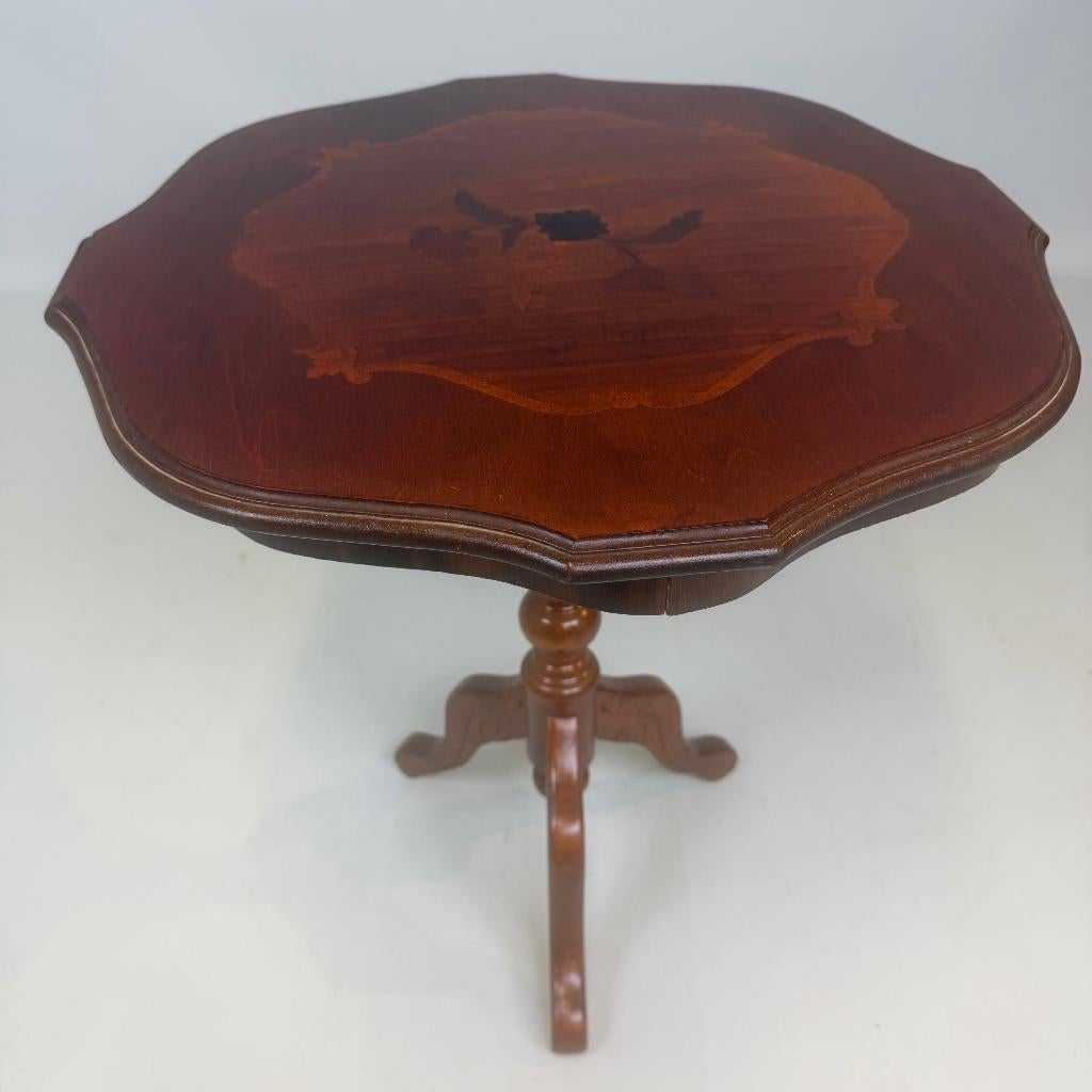 Driepoot bijzettafel met inlegwerk, Antiek en Kunst, Ophalen of Verzenden