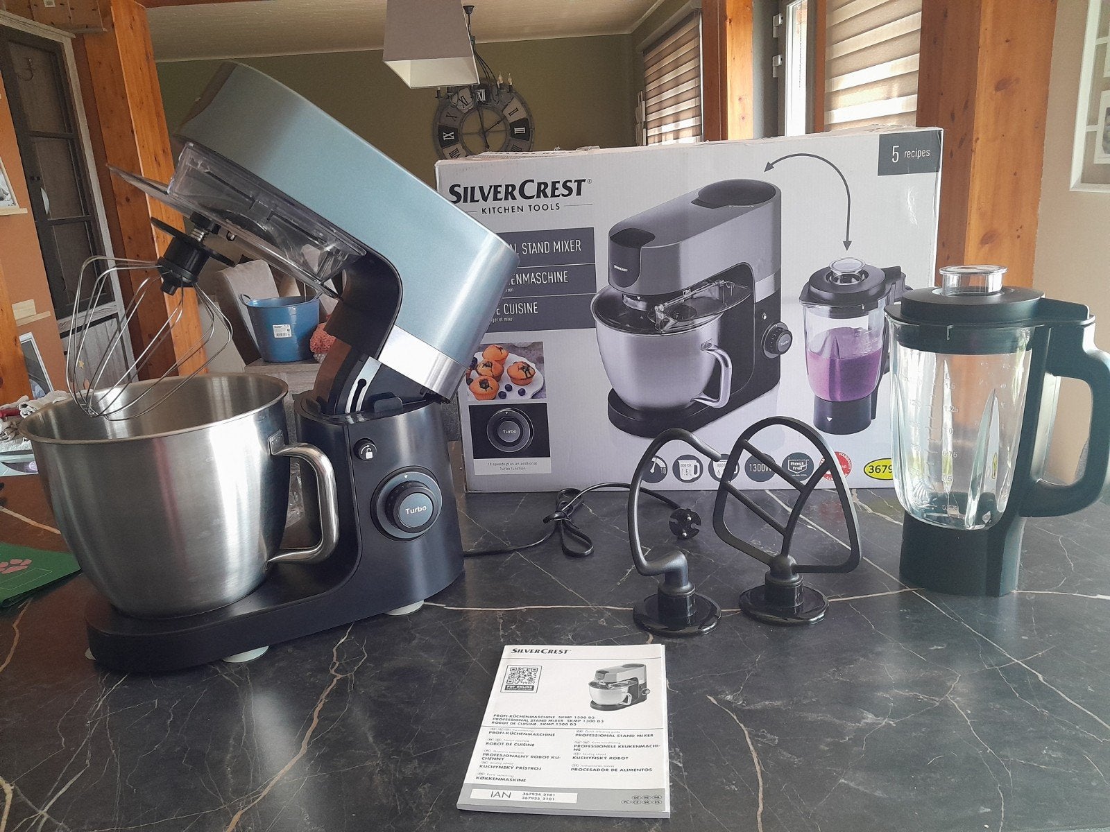 ​Robot de cuisine multifonction SilverCrest 1300W – Neuf / T, Elektronische apparatuur, Ophalen, 4 liter of meer, 3 snelheden of meer