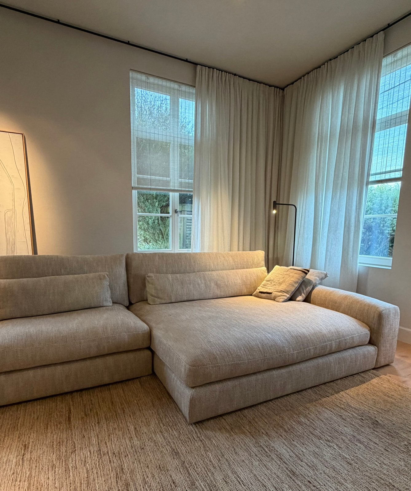 Canapé d'angle avec grande chaise longue, nouveau !, Maison & Meubles, Enlèvement, Neuf