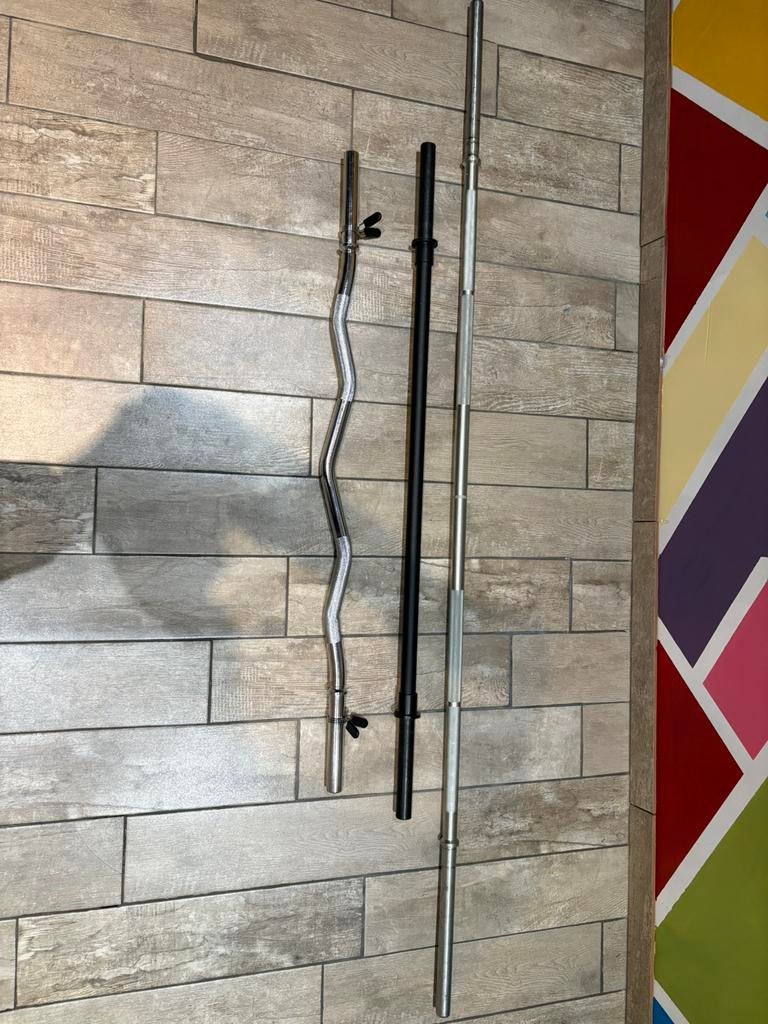 Halter en schijven, Sport en Fitness, Ophalen, Zo goed als nieuw