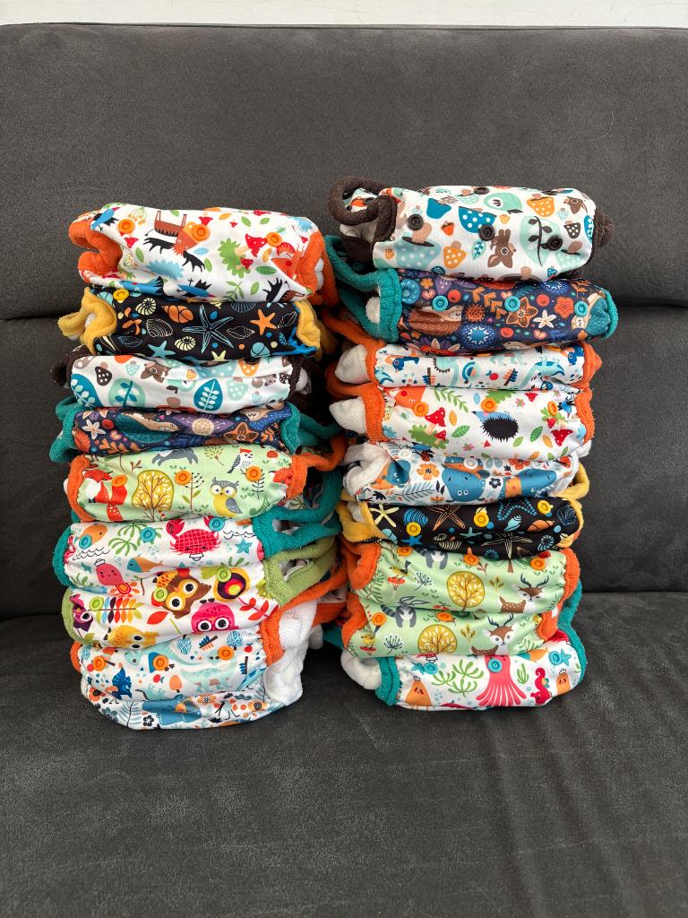 Wasbare luiers complete set, Kinderen en Baby's, Ophalen of Verzenden, Zo goed als nieuw, Overige typen, Overige merken