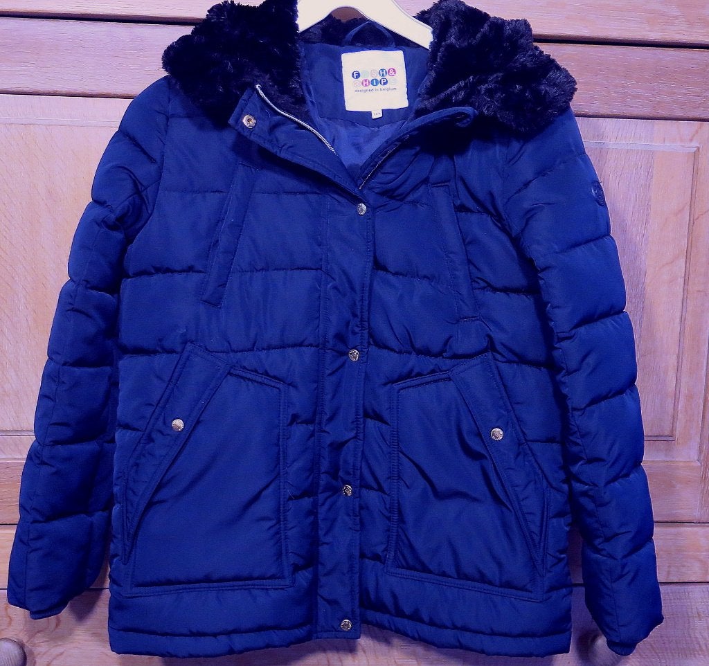 Manteau chaud, Fish & Chips, état neuf, 11 ans, Fish & Chips, Enlèvement ou Envoi, Comme neuf, Fille