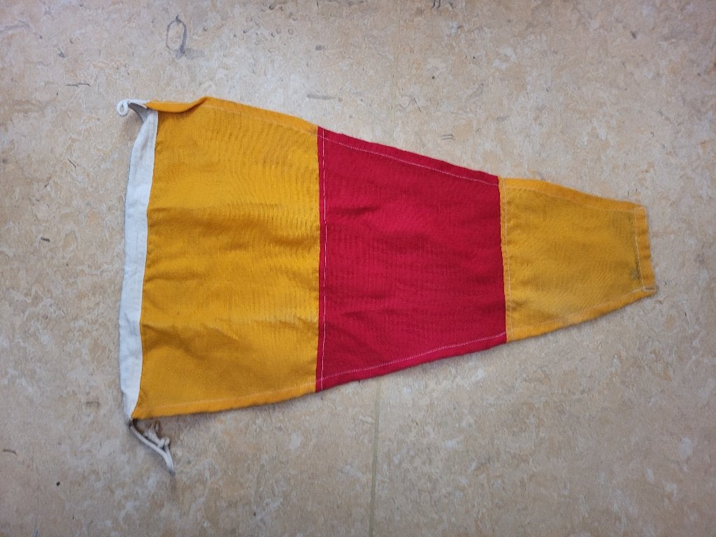 drapeau coton signalisation maritime vintage, Divers, Enlèvement ou Envoi, Utilisé