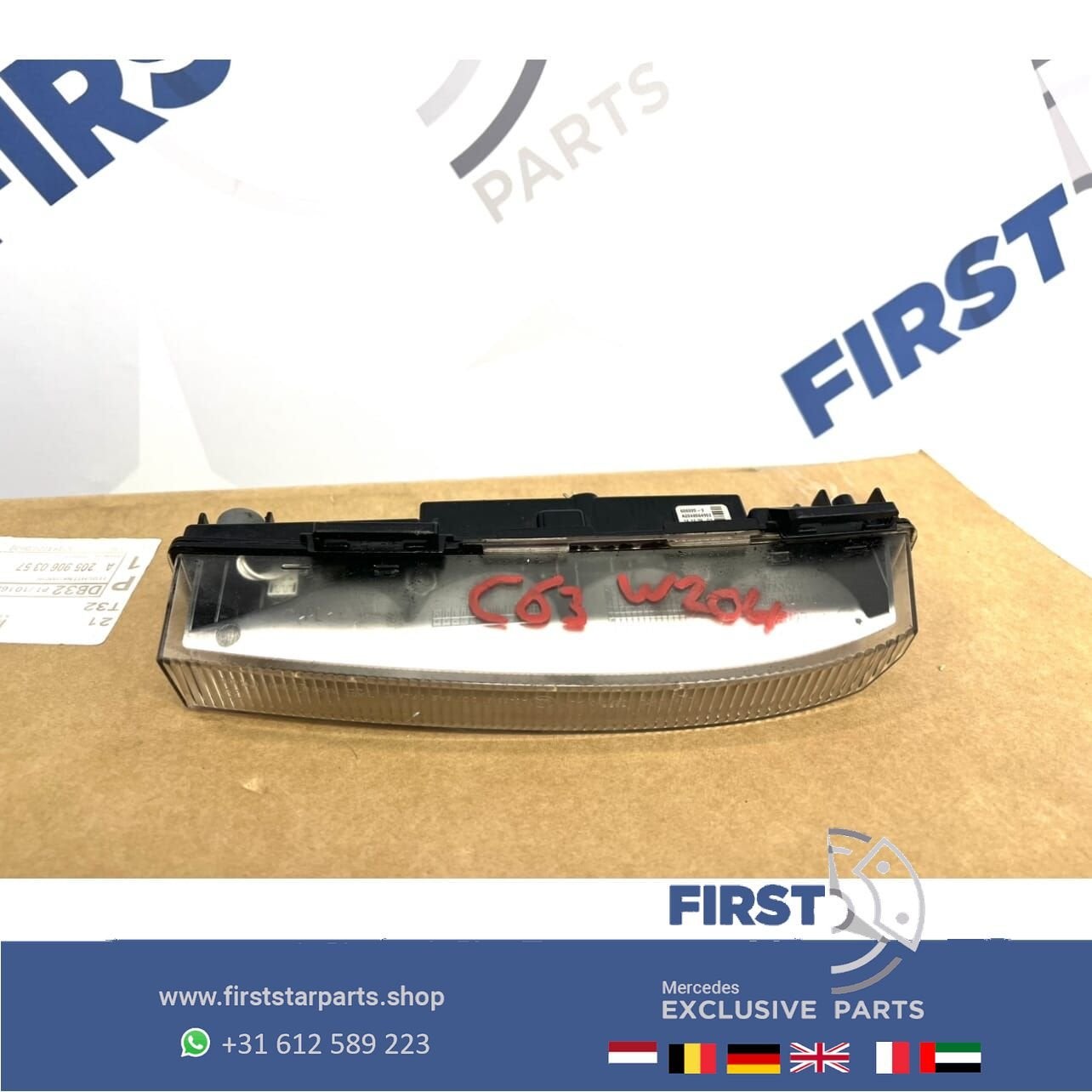 W204 C63 AMG MISTLAMP Origineel Mercedes C KLASSE C204 S204, Utilisé, -, -, Enlèvement ou Envoi