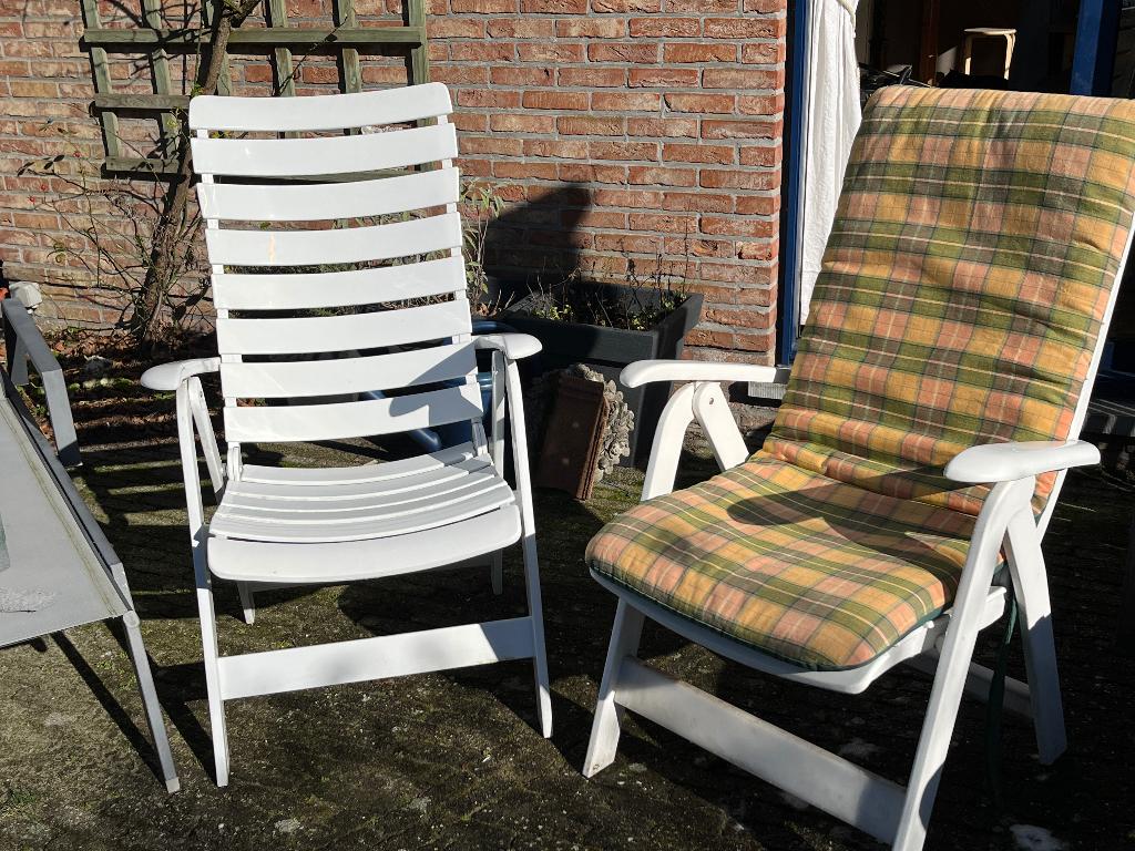 Tuinstoelen, Jardin & Terrasse, Chaises de jardin, Enlèvement, Utilisé, Synthétique, Ajustable
