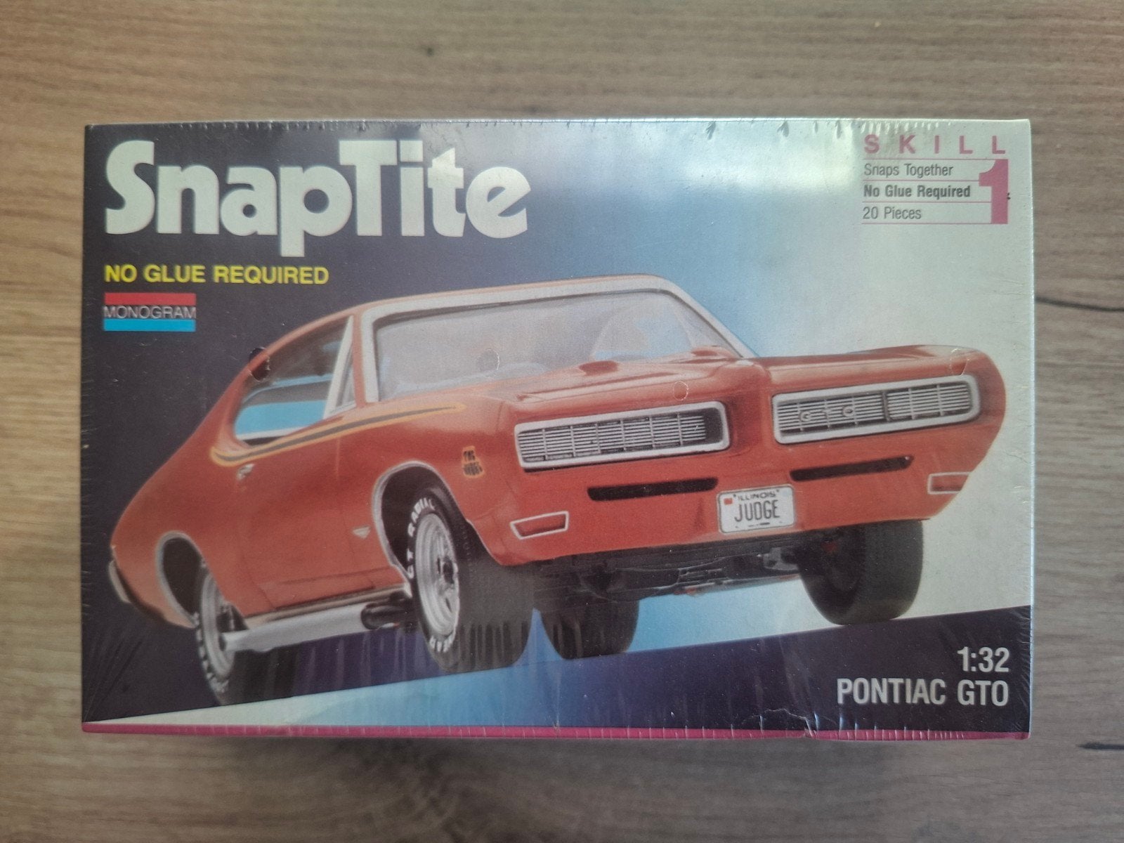 Monogram Snaptite Pontiac GTO 1:32, Hobby en Vrije tijd, Auto, 1:32 tot 1:50, Nieuw, Ophalen of Verzenden