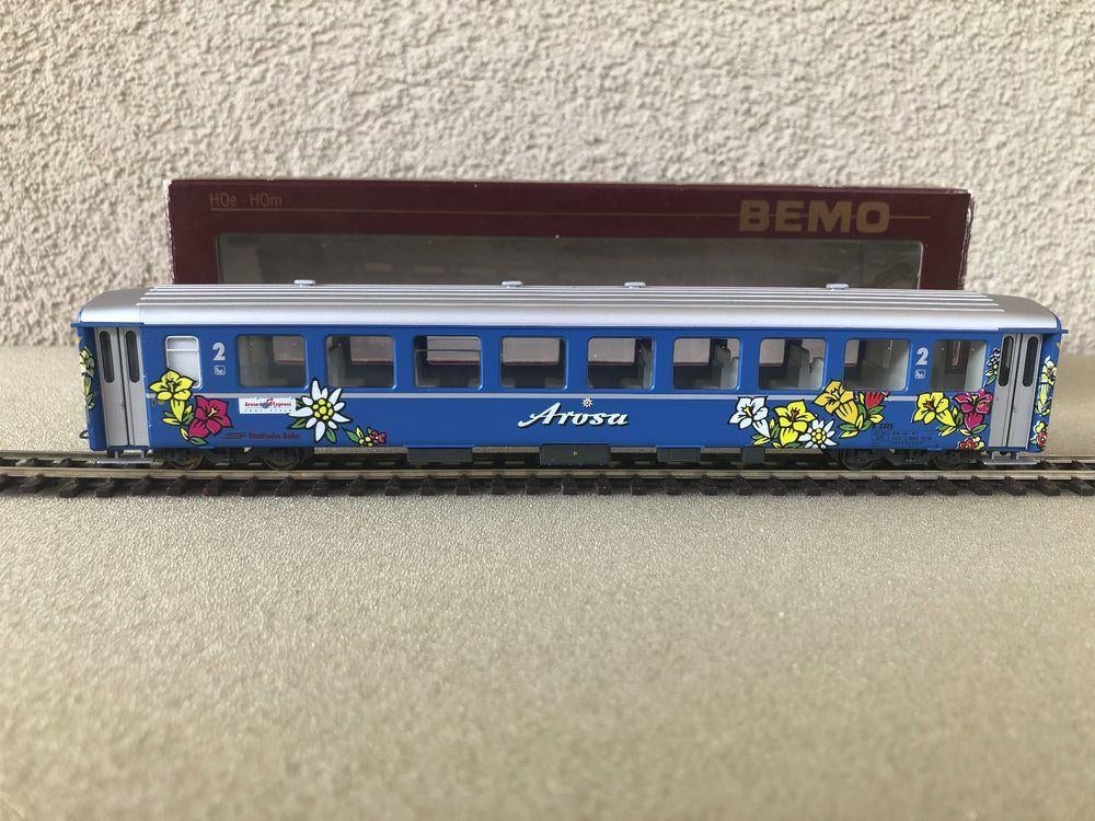 Bemo H0m RhB Voiture 2 Classe Arosa Express, Enlèvement ou Envoi, Neuf, Courant continu ou Courant alternatif, Wagon