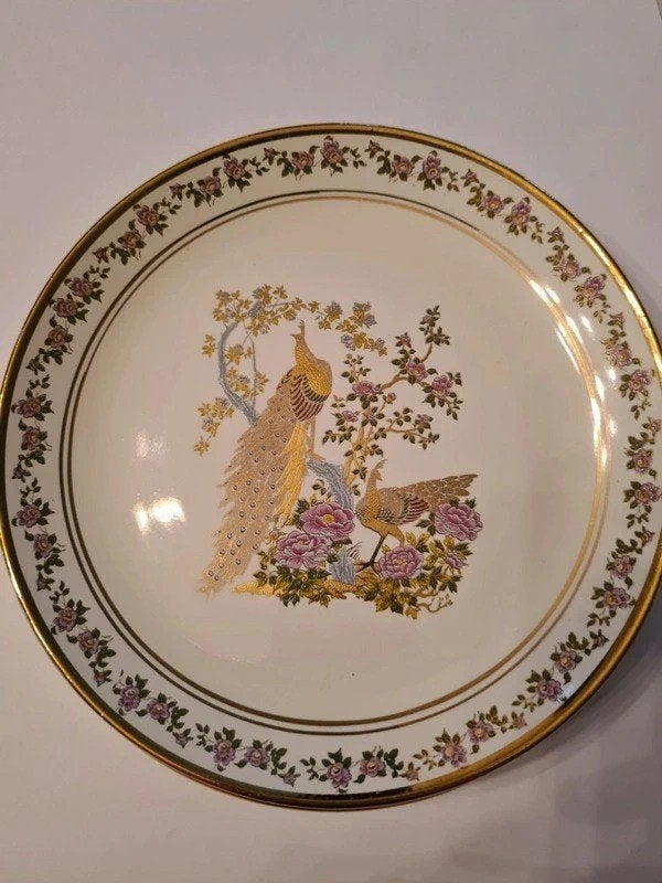 3 bordjes Neofitou pauw handmade Griekenland 24k gold, Ophalen of Verzenden, Nieuw, Bord of Schaal