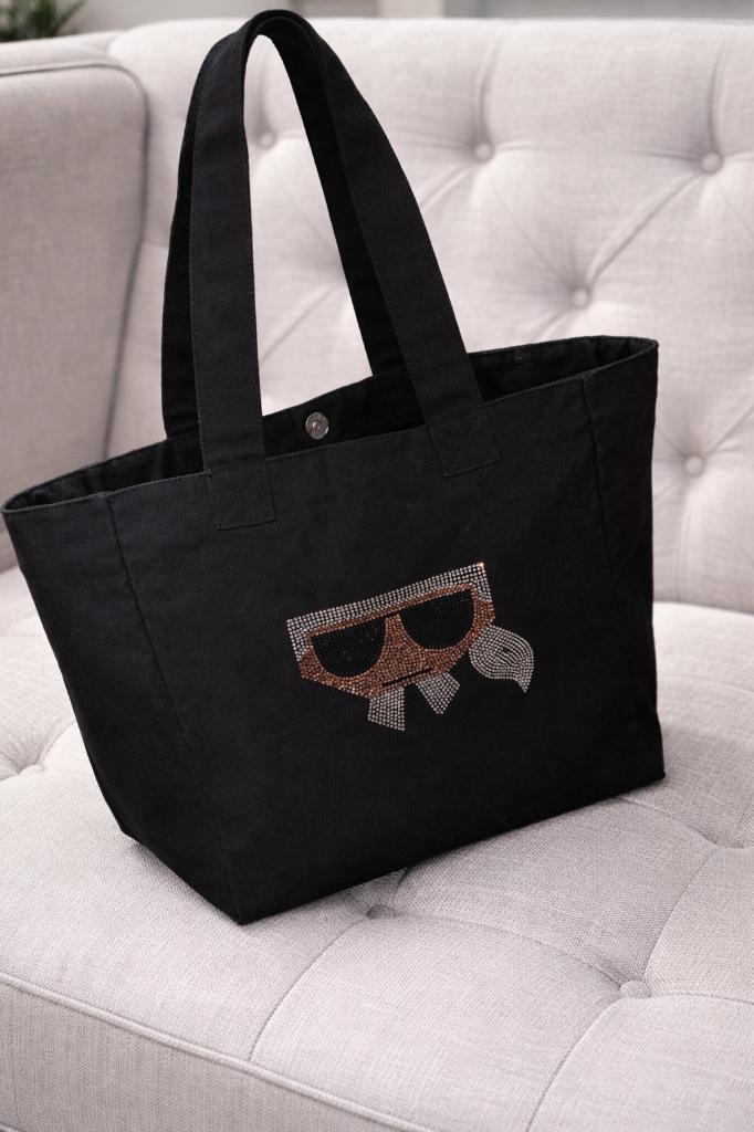 Sac cabas Karl Lagerfeld, Ophalen of Verzenden, Zo goed als nieuw, Zwart, Handtas