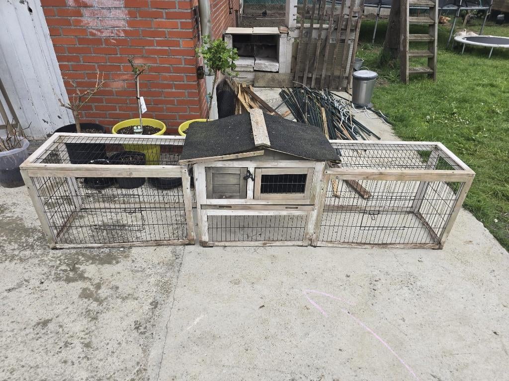 Konijnenhok, Dieren en Toebehoren, Ophalen, 110 cm of meer, Zo goed als nieuw, 90 cm of meer