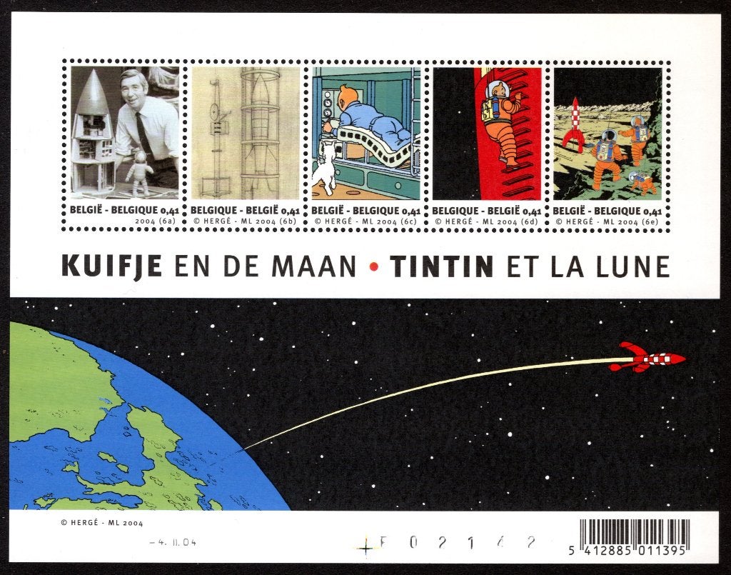 BL109 MNH** 2004 - Kuifje op de Maan, Verzenden, Postfris, Postfris
