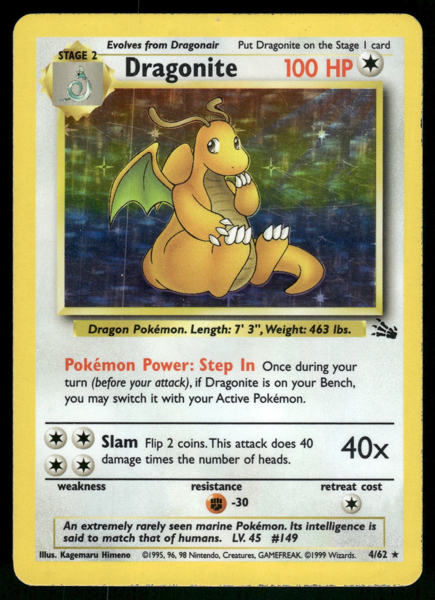 Dragonite 4/62 - Fossil (EX), Verzenden