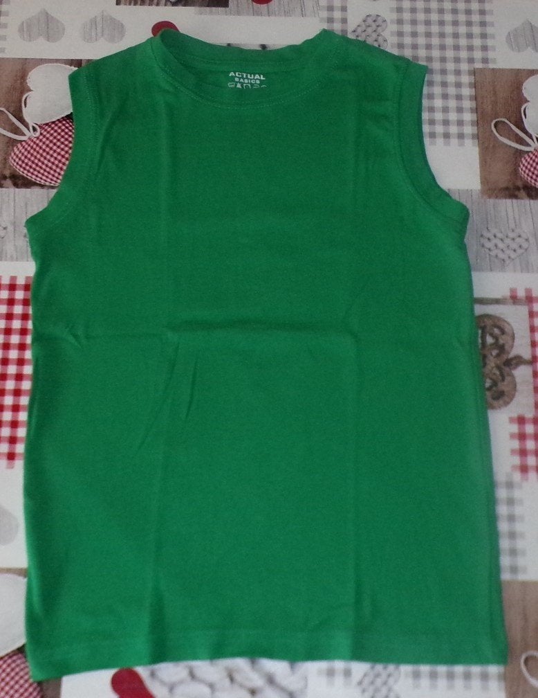 158/164 13/14 t-shirt zonder mouwen singlet tanktop groen, Ophalen of Verzenden, Zo goed als nieuw, Jongen, Shirt of Longsleeve