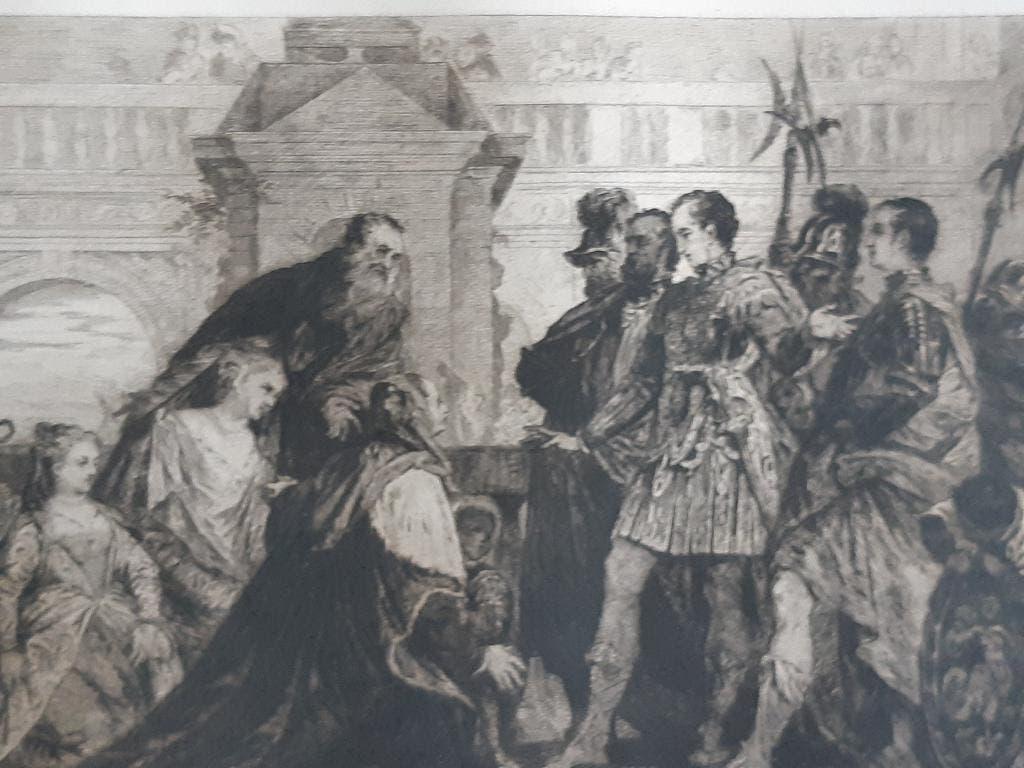 William Unger (1886) à Paolo Veronese, Eau-forte, 31 cm, Portrait, 23 cm