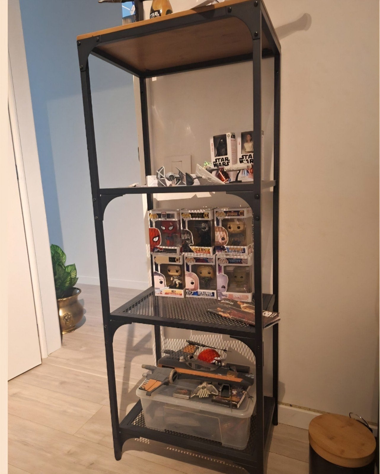 Stellingskast zwart Fjallbo ikea 2 stuks, Huis en Inrichting, Ophalen