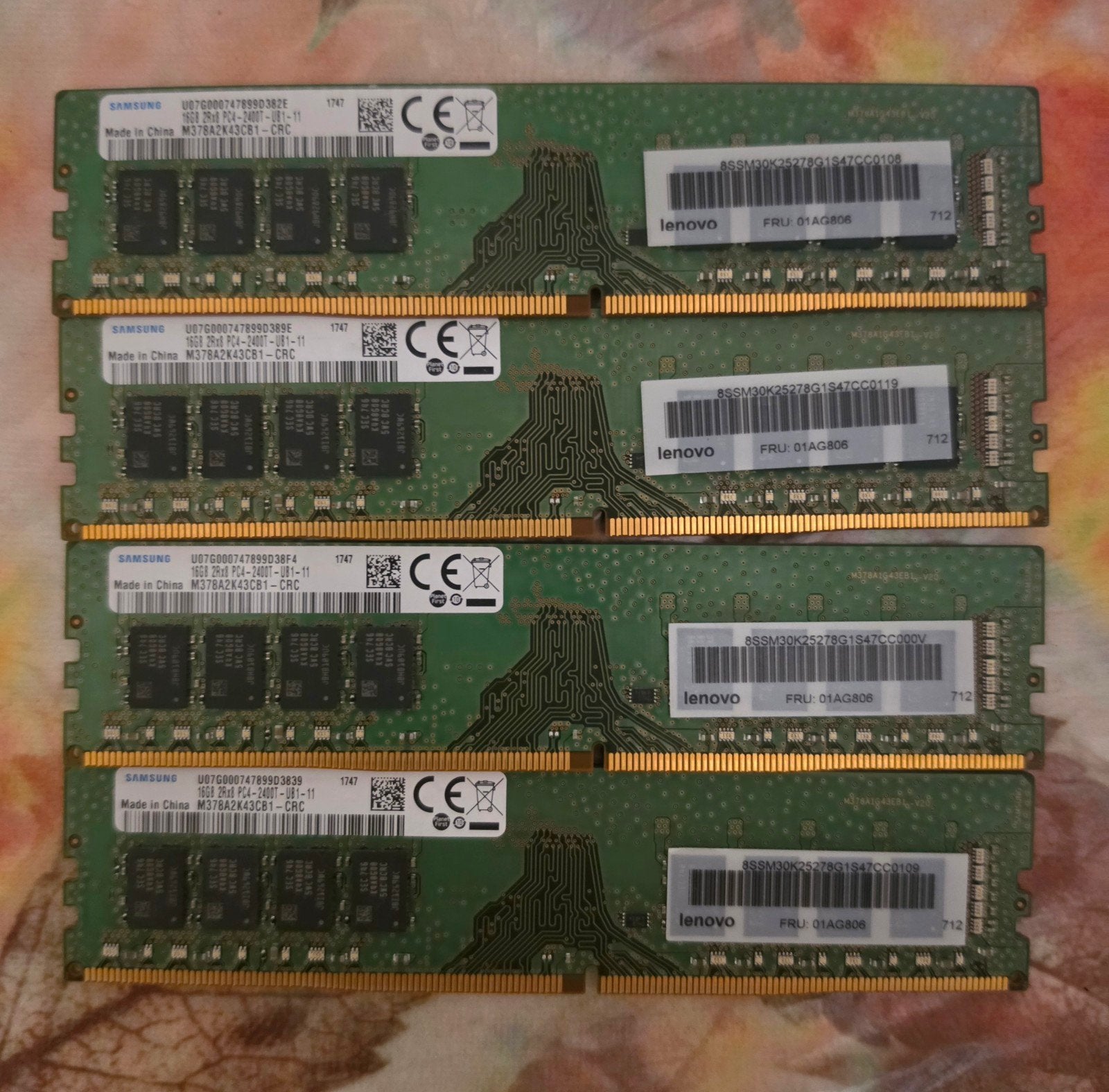 64GB (4x16GB) DDR4 2400 Mhz, Server, DDR4, Ophalen of Verzenden, Zo goed als nieuw