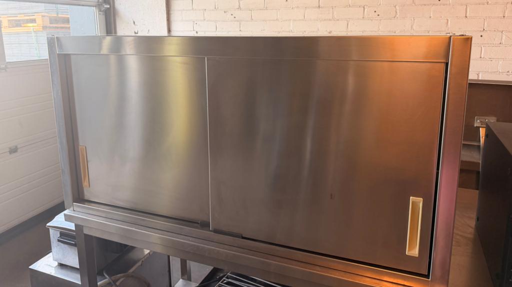 RVS Horeca Wandkast / Schuifdeurkast – 120 CM, Ophalen, Gebruikt