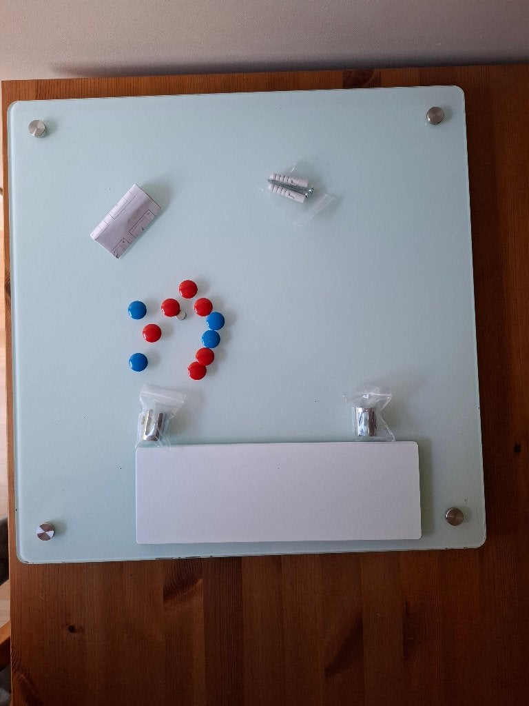 Glazen magnetisch bord, Huis en Inrichting, Ophalen, Zo goed als nieuw, Magneetbord