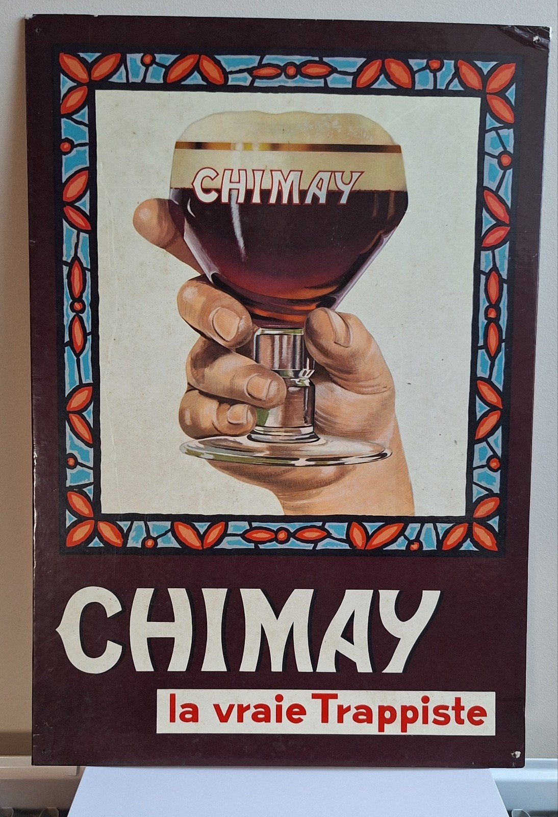 Chimay reclame  glacoide 1977., Enlèvement ou Envoi, Utilisé, Panneau publicitaire