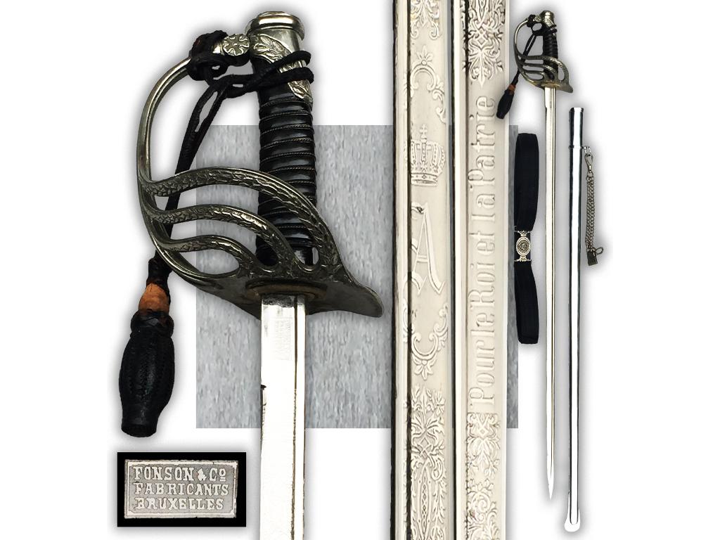 🚨RARE : Sabre Belge Gendarme / Police Albert 1er ABL, Collections, Envoi, Armée de terre, Épée ou sabre