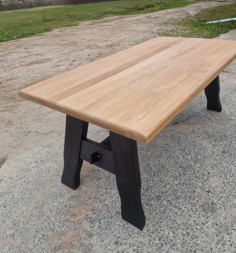 Tafel Massief Eik 175cm x 91cm x 74cm, Huis en Inrichting, Tafels | Eettafels, Ophalen