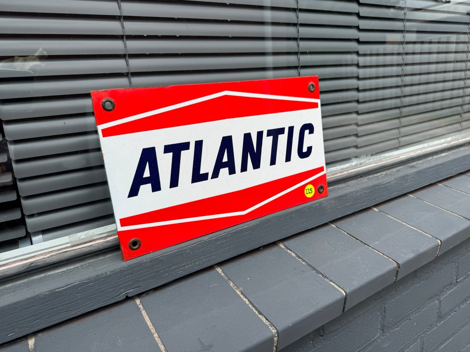 Panneau d'affichage émaillé ATLANTIC, Antiquités & Art, Antiquités | Email, Enlèvement ou Envoi