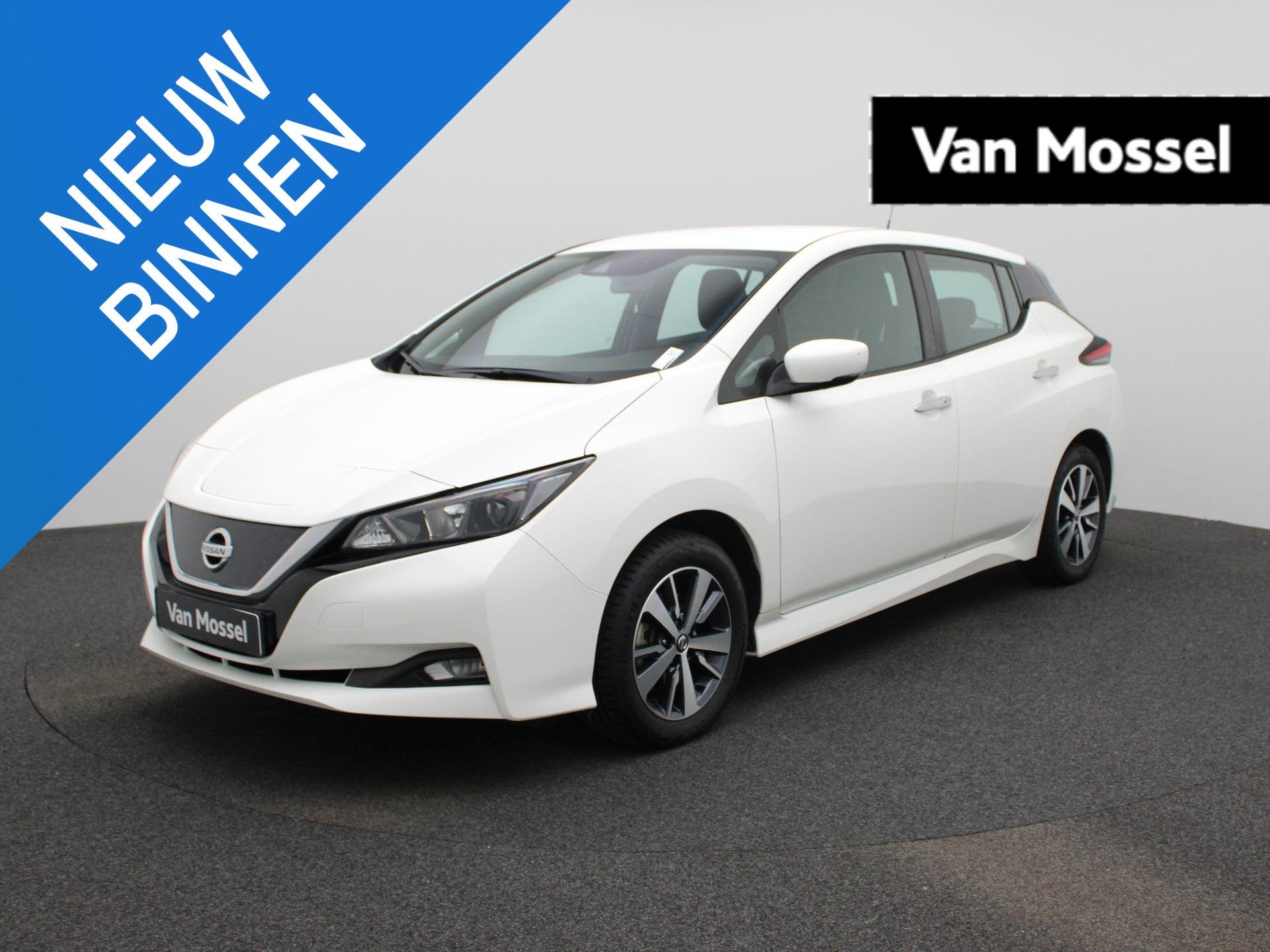 Nissan LEAF Acenta 40 kWh NAVI | CAMERA | Tel., Auto's, Nissan, Stof, Gebruikt, 110 kW, Wit