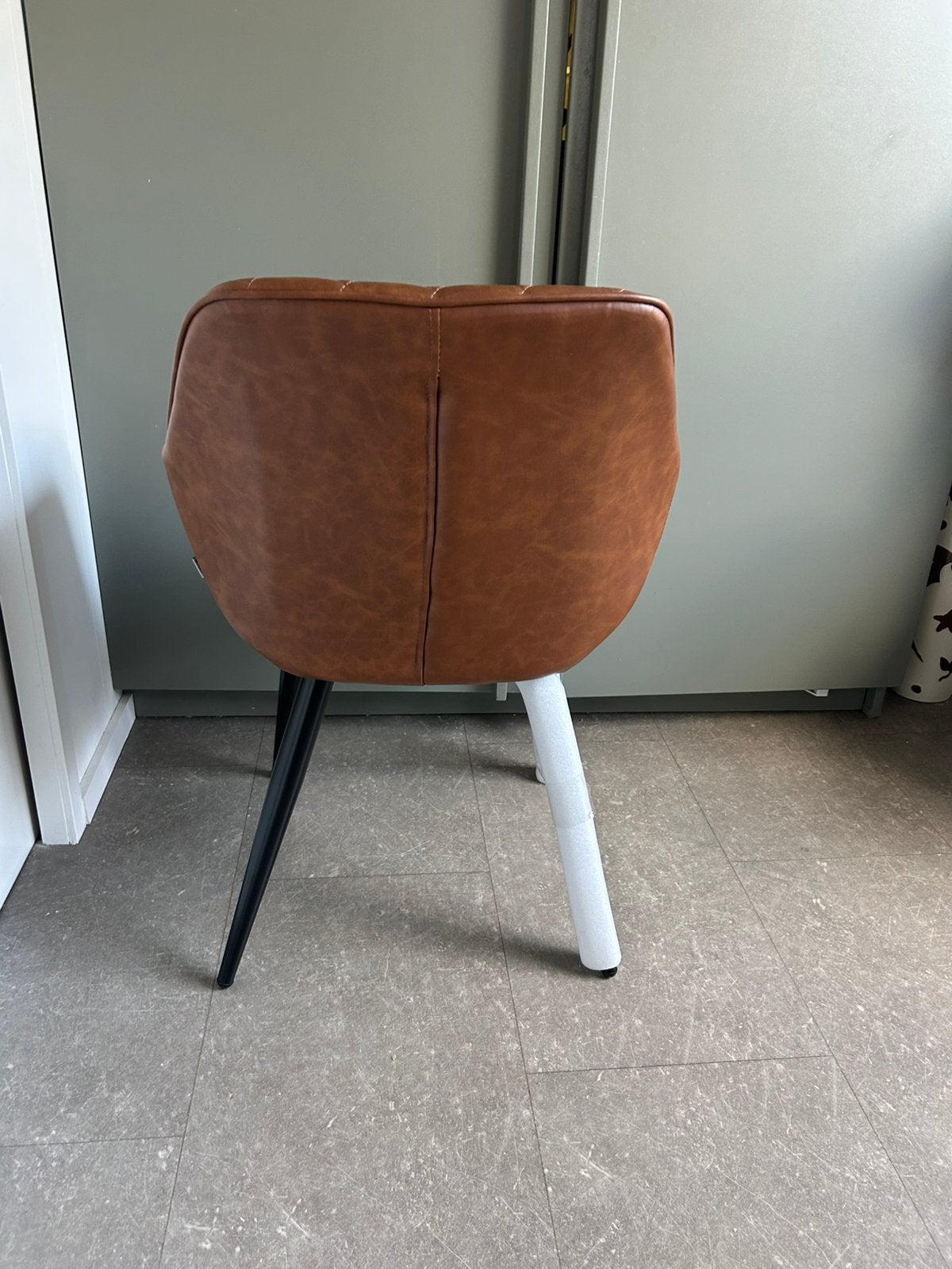 2 Chaise de salle à manger – Similicuir marron, Maison & Meubles, Enlèvement