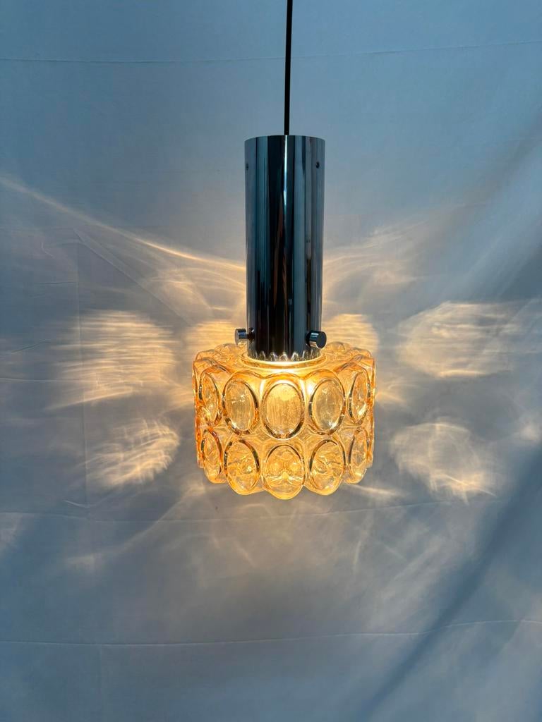 Vintage bubbel glas hanglamp designklassieker, Helena Tynell, Ophalen of Verzenden, Gebruikt, Glas