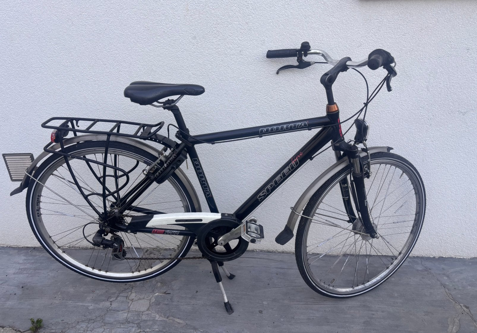 Herenfiets, Velgrem, Versnellingen, 49 tot 53 cm, Zo goed als nieuw