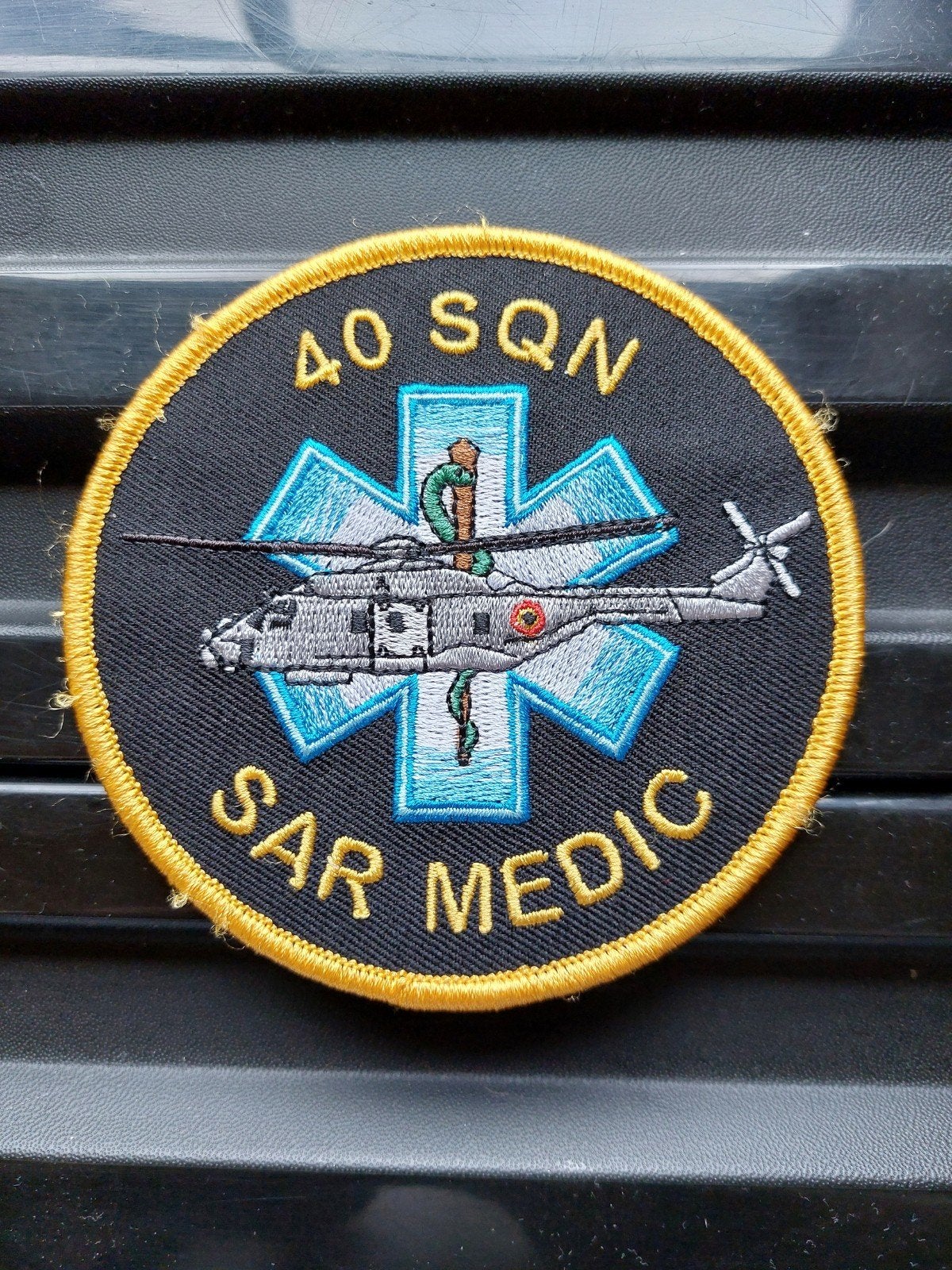 Patch Belgian Air Force 40 Squadron SAR MEDIC, Verzamelen, Militaria | Algemeen, Ophalen of Verzenden, Luchtmacht, Embleem of Badge