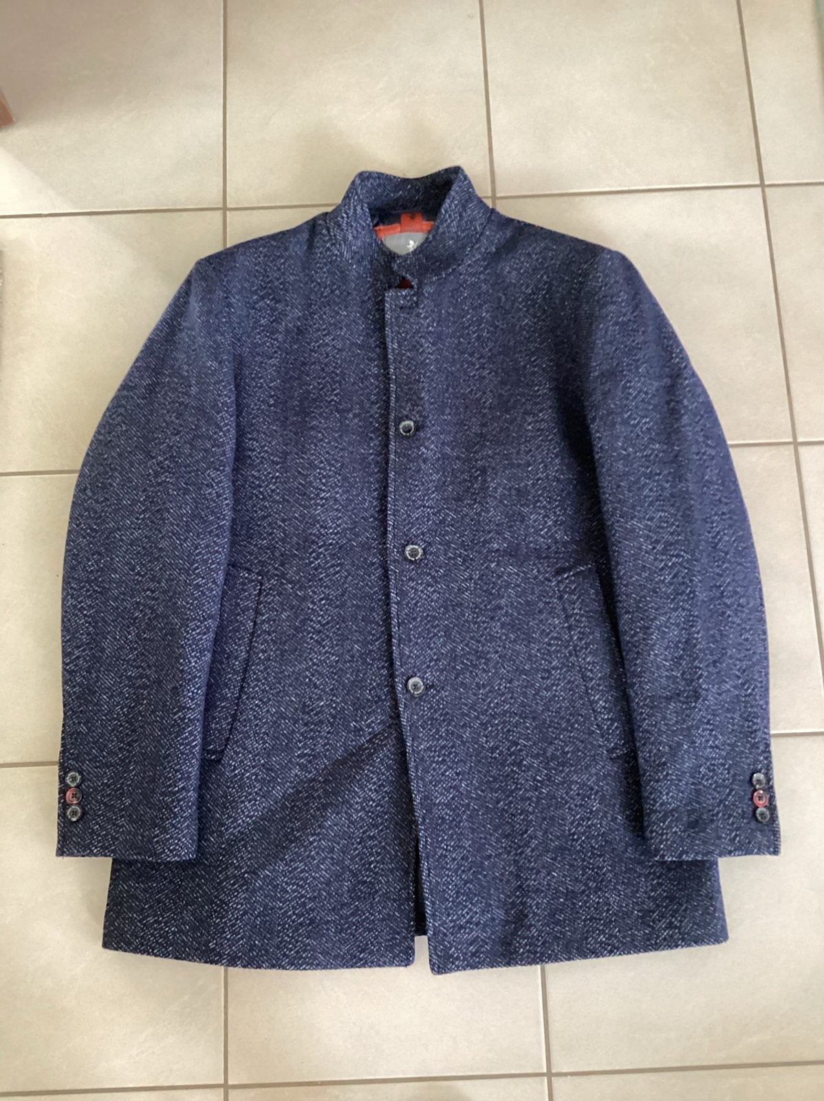 Blauwe stoffen mantel maat XXL/3XL nieuw, Ophalen of Verzenden, Nieuw