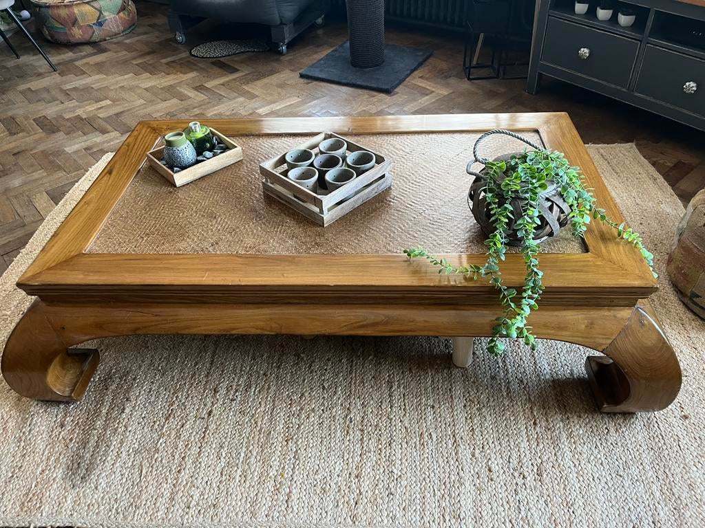 Table opium, Huis en Inrichting, Tafels | Salontafels, Zo goed als nieuw, Minder dan 50 cm, 50 tot 100 cm, 100 tot 150 cm, Rechthoekig