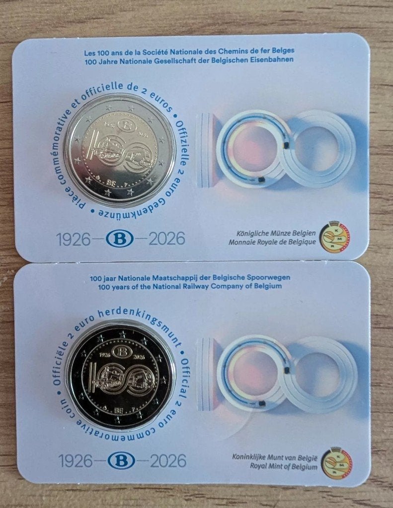 2 euros Belgique 2026 SNCB coincard, Enlèvement ou Envoi, Belgique, 2 euros, Monnaie en vrac