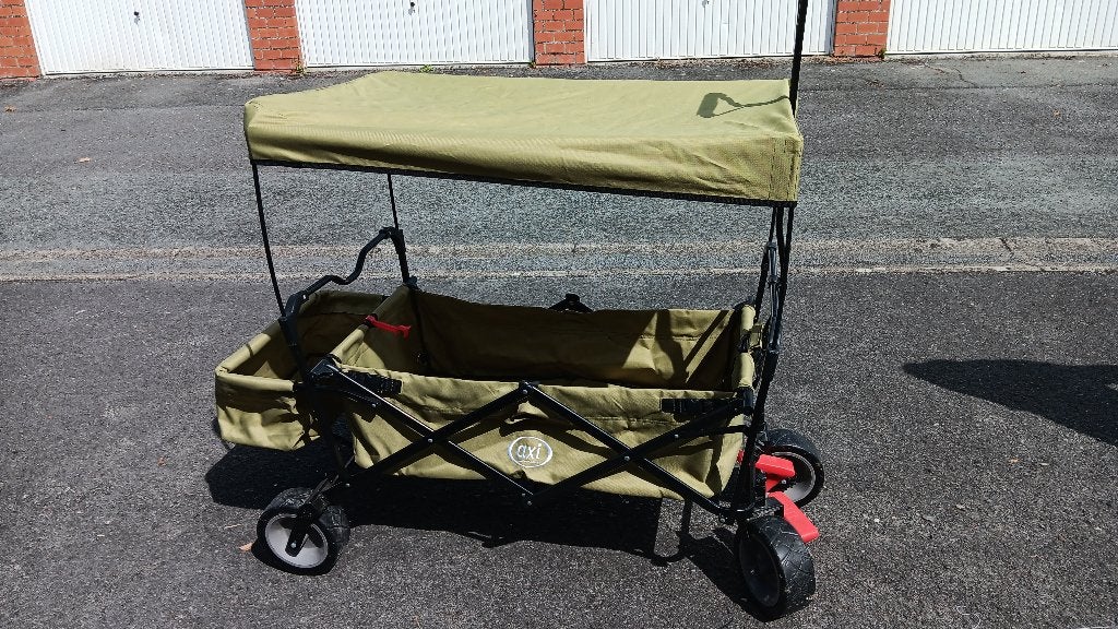 Wagon avec protection solaire, Caravanes & Camping, Chariots, Enlèvement, Pliable, Comme neuf