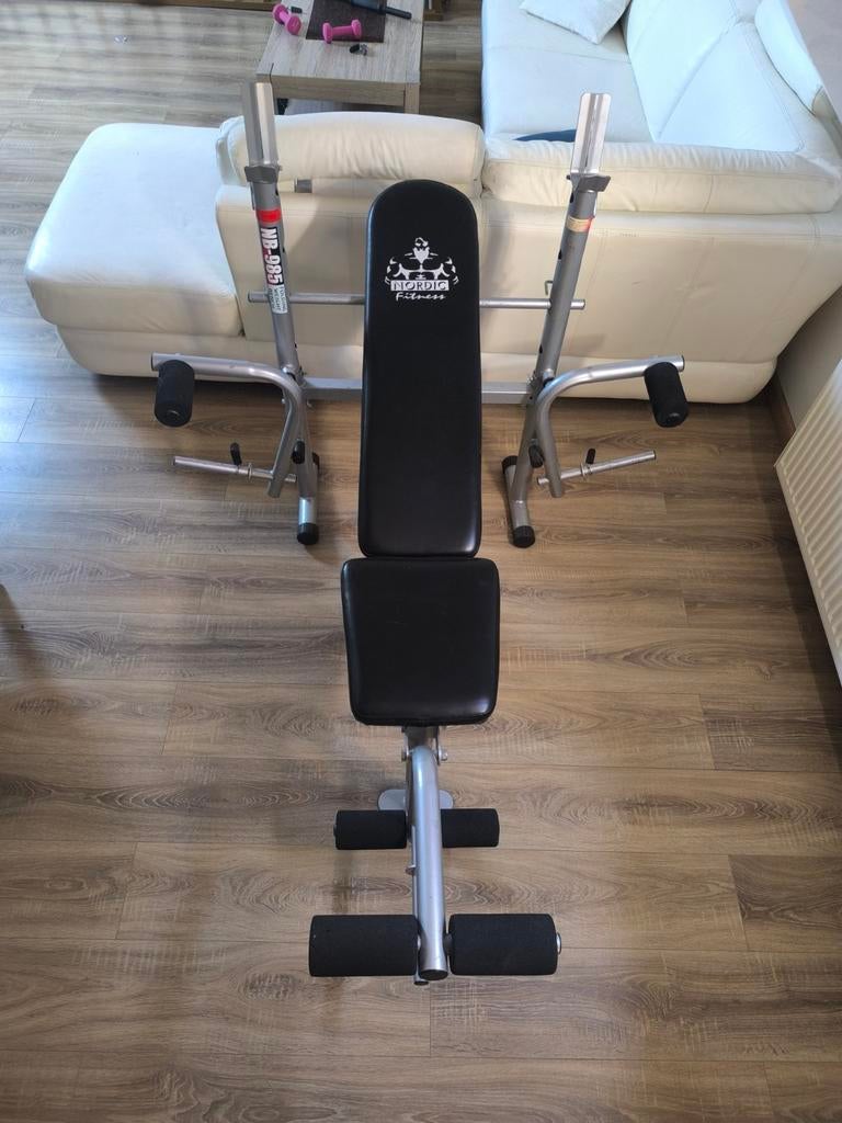 BANC DE MUSCULATION NORDIC FITNESS NB-985, Enlèvement, Comme neuf, Jambes, Couché