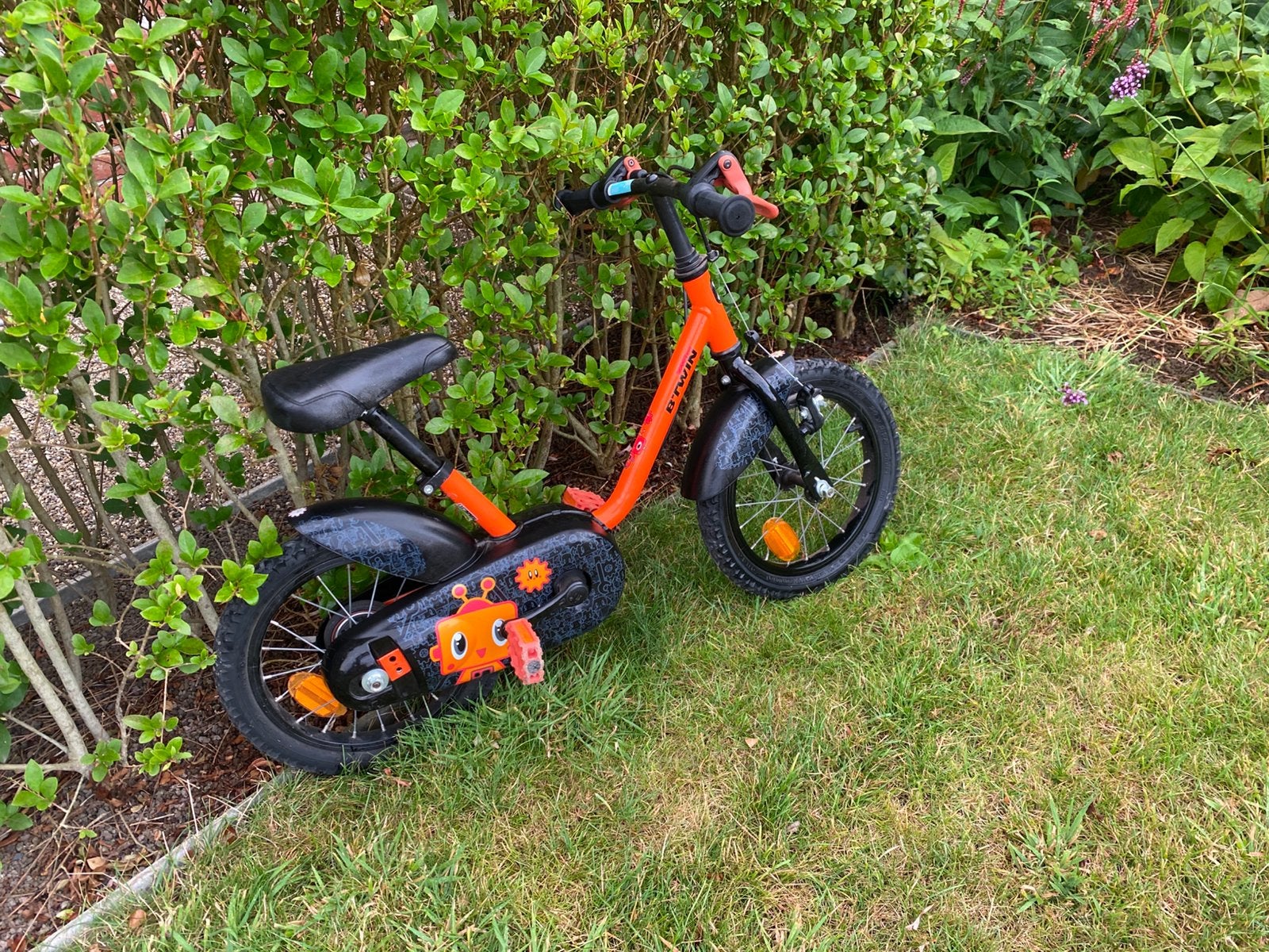 FIETS 14 INCH 500 ROBOT B'TWIN, Fietsen en Brommers, Fietsen | Kinderfietsjes, Ophalen, Gebruikt, Zijwieltjes