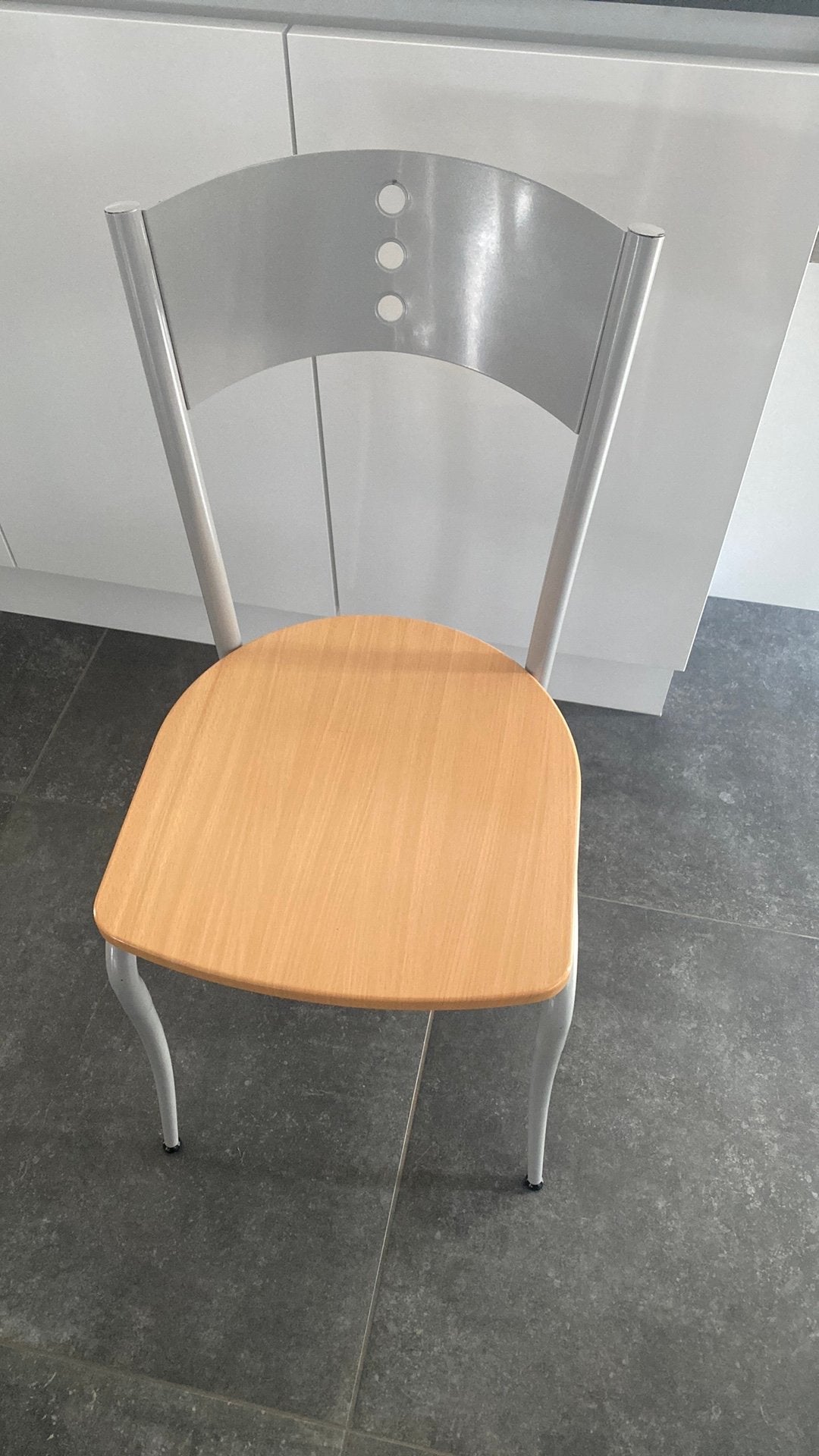 4 keukenstoelen, Huis en Inrichting, Stoelen, Ophalen, Zo goed als nieuw, Hout, Vier