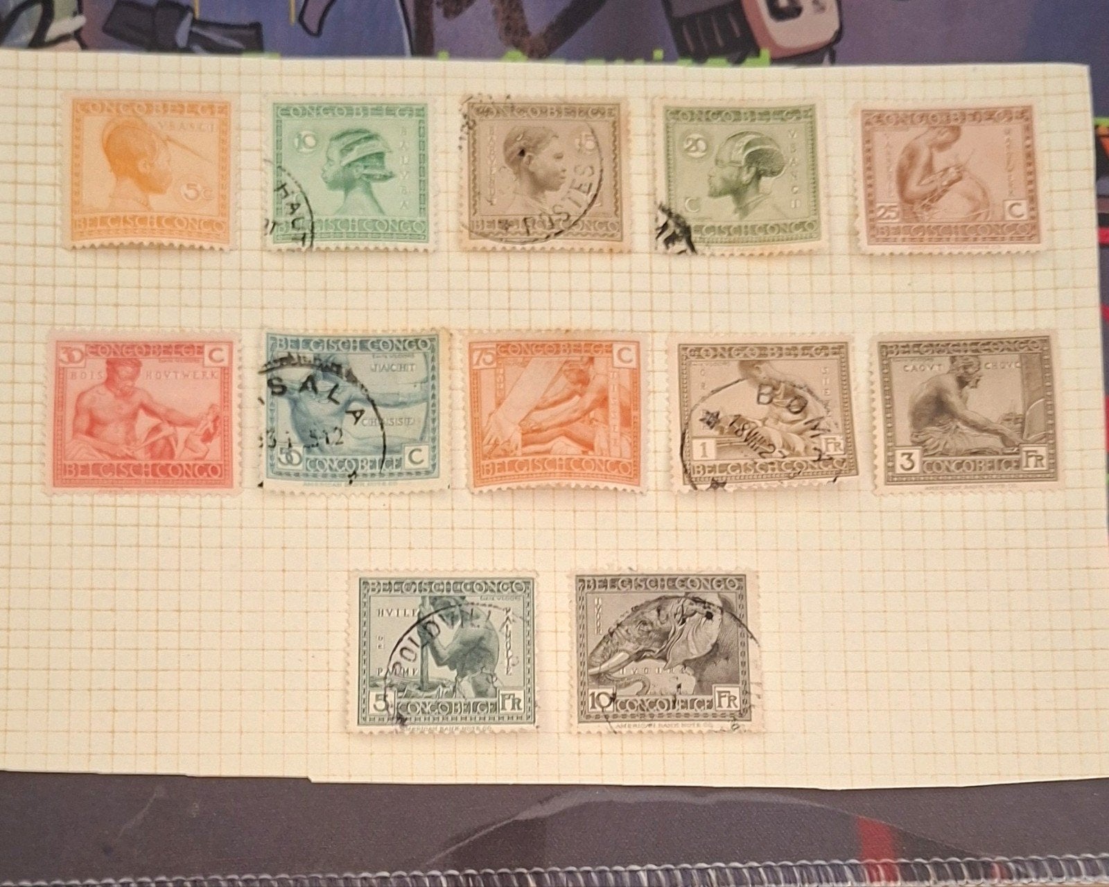 Postzegels belgisch congo, Ophalen