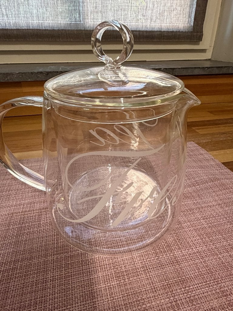 Thee pot Rivière Maison, Ophalen, Gebruikt, Glas, Met deksel