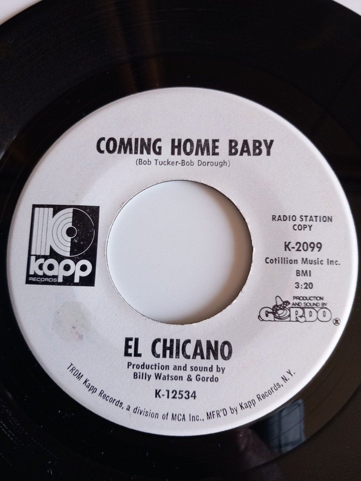 EL CHICANO.  COMING HOME BABY. POPCORN USA 45T