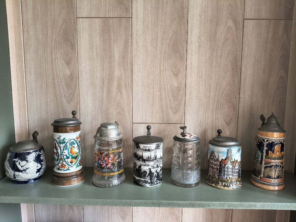 bierpullen bierpotten antieke en moderne 17 stuks, Ophalen of Verzenden
