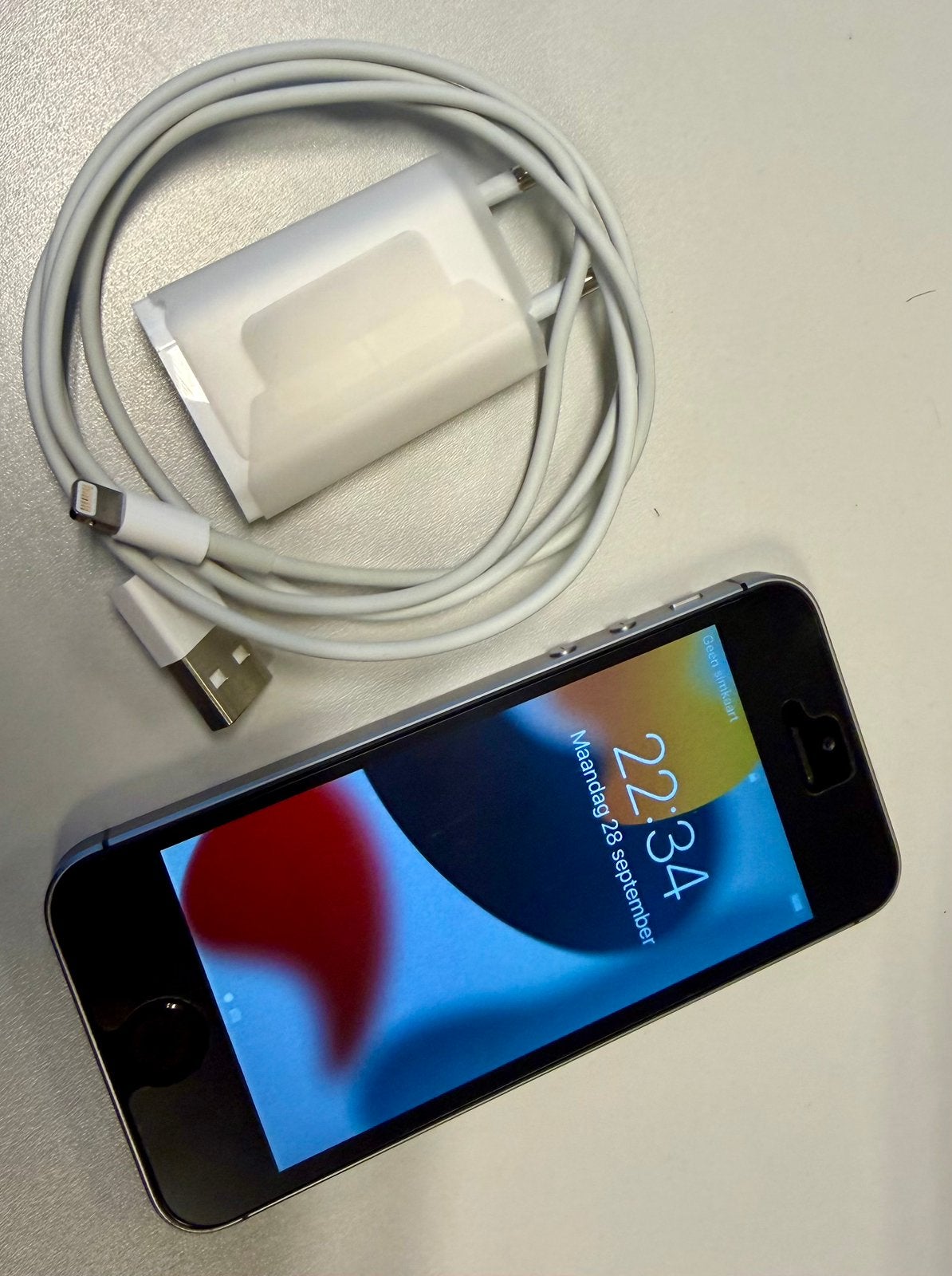 Iphone SE - 16GByte - 91% Batterij, Telecommunicatie, 16 GB, Zwart, IPhone SE (2016), Ophalen of Verzenden